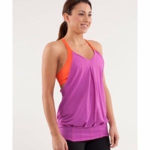 Lululemon Practice Freely Tank Orange/pink Size 10